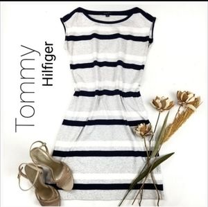 NWOT Tommy Hilfiger Gray White Blue Dress S / P